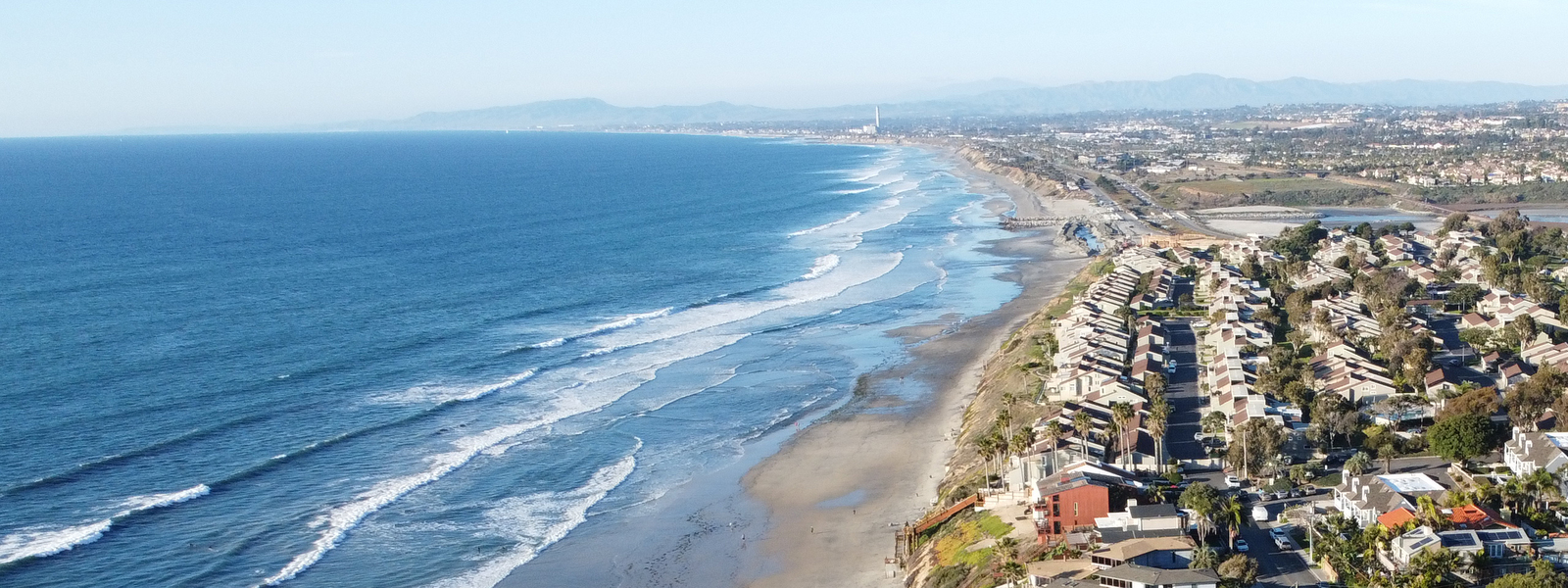 A view of the ocean from above.