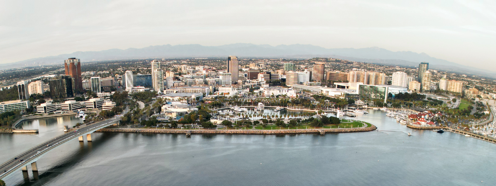 A view of the city from above.